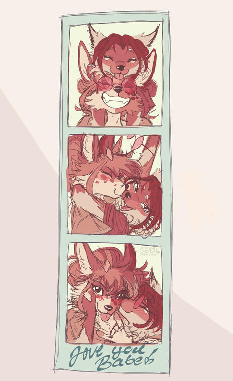 Colored Sketch Photobooth, SImple BG