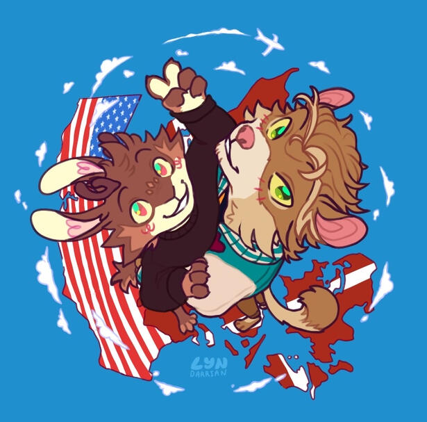 Flat Halfbody(s) x2, Minimal BG